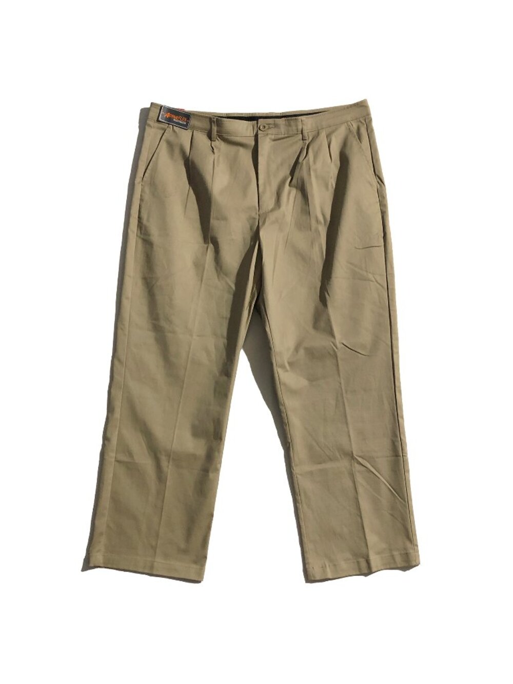 NWT Architect Active Flex Pants Mens Sz 40x29 Khaki Pleated Classic Fit Stretch